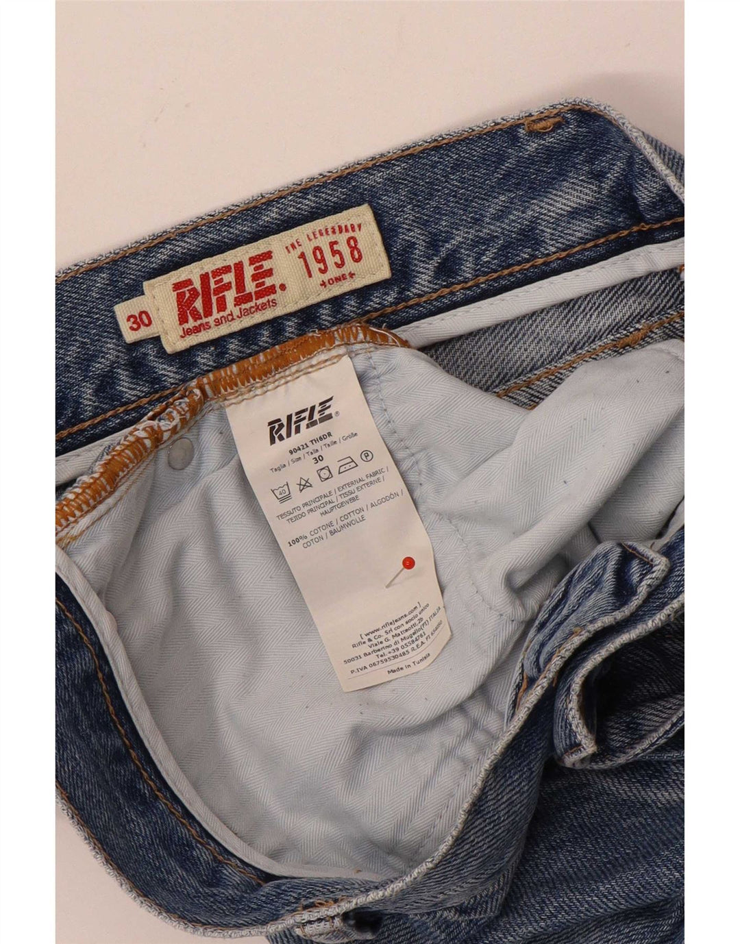 Rifle Dame Luke Straight Jeans W30 L32 Blå Bomuld