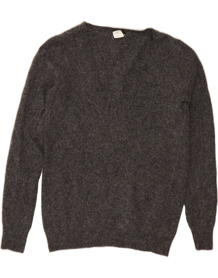 J. CREW Girls V-Neck Jumper Sweater 9-10 Years Small Grey Wool Vintage J. Crew and Second-Hand J. Crew from Messina Hembry 