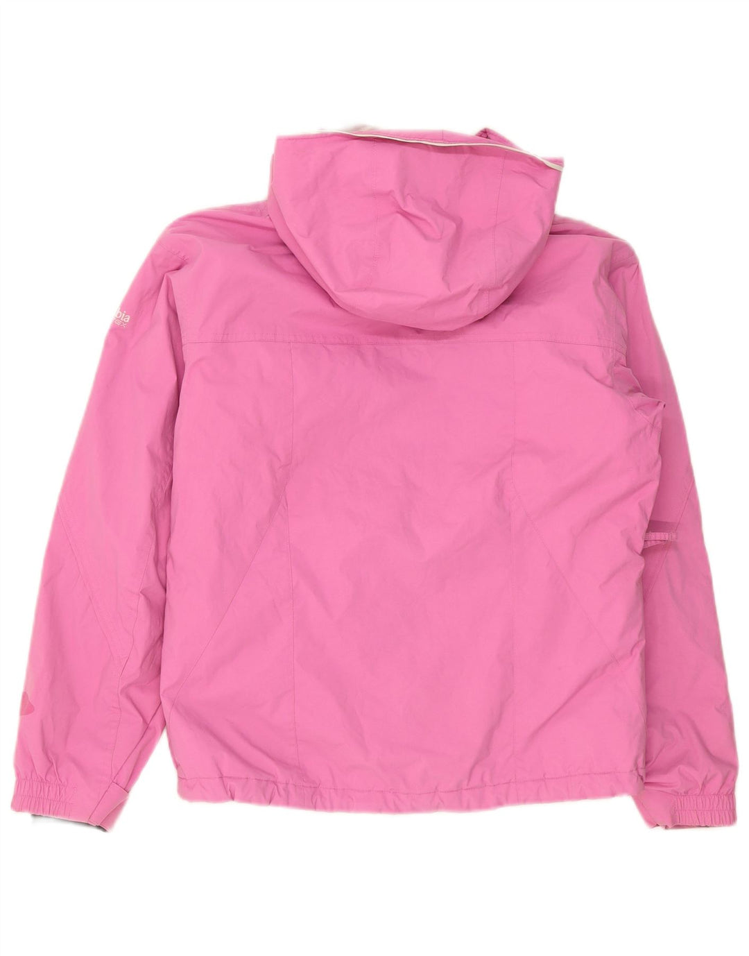 Columbia Regnjakke med hætte til kvinder UK 14 Medium Pink Nylon