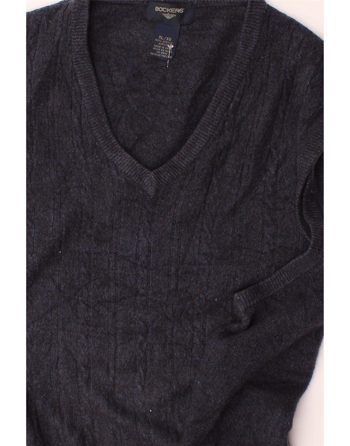 DOCKERS Mens Vest Tank Top XL Navy Blue Acrylic Vintage Dockers and Second-Hand Dockers from Messina Hembry 