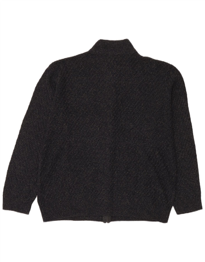 Marks & Spencer Herre Cardigan Sweater med fuld lynlås 2XL Grå Flecked Acryl