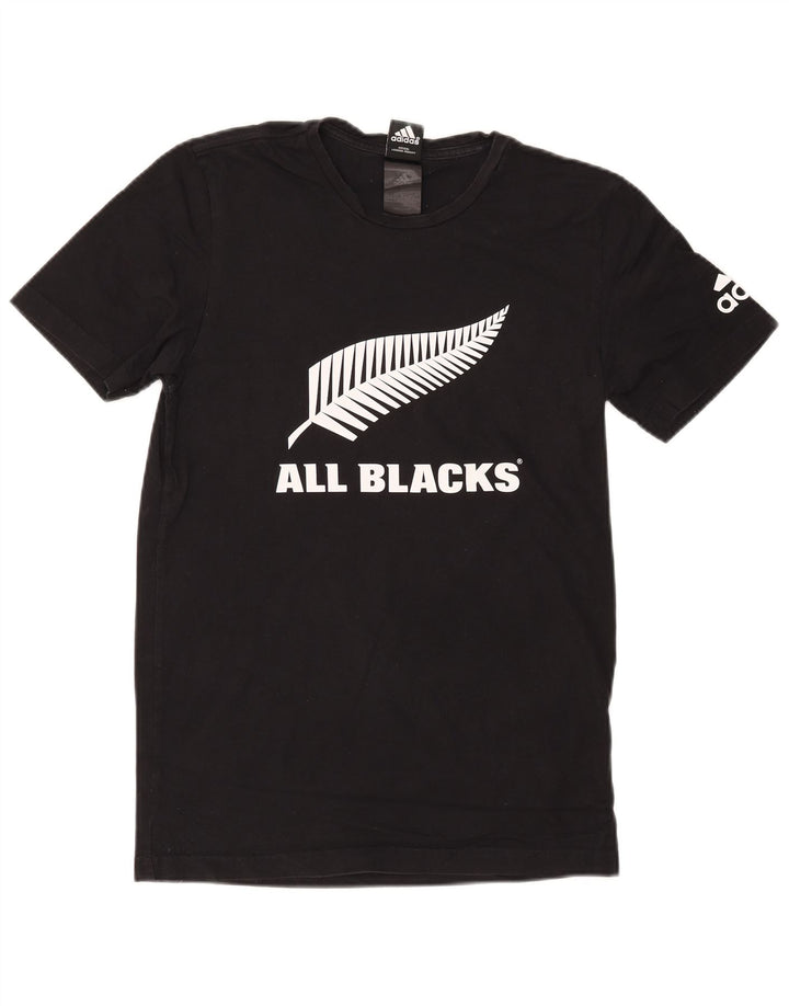 Adidas Herre All Blacks Grafisk T-Shirt Top Lille Sort