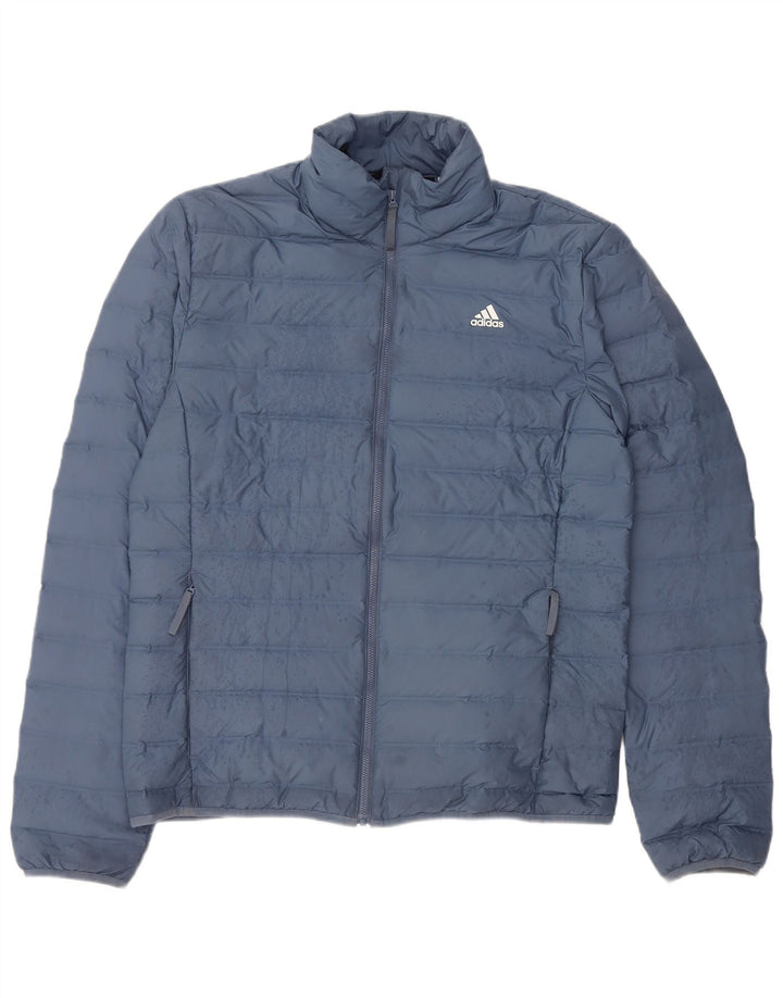 Adidas Dame Polstret Jakke UK 16 Large Blue Polyester
