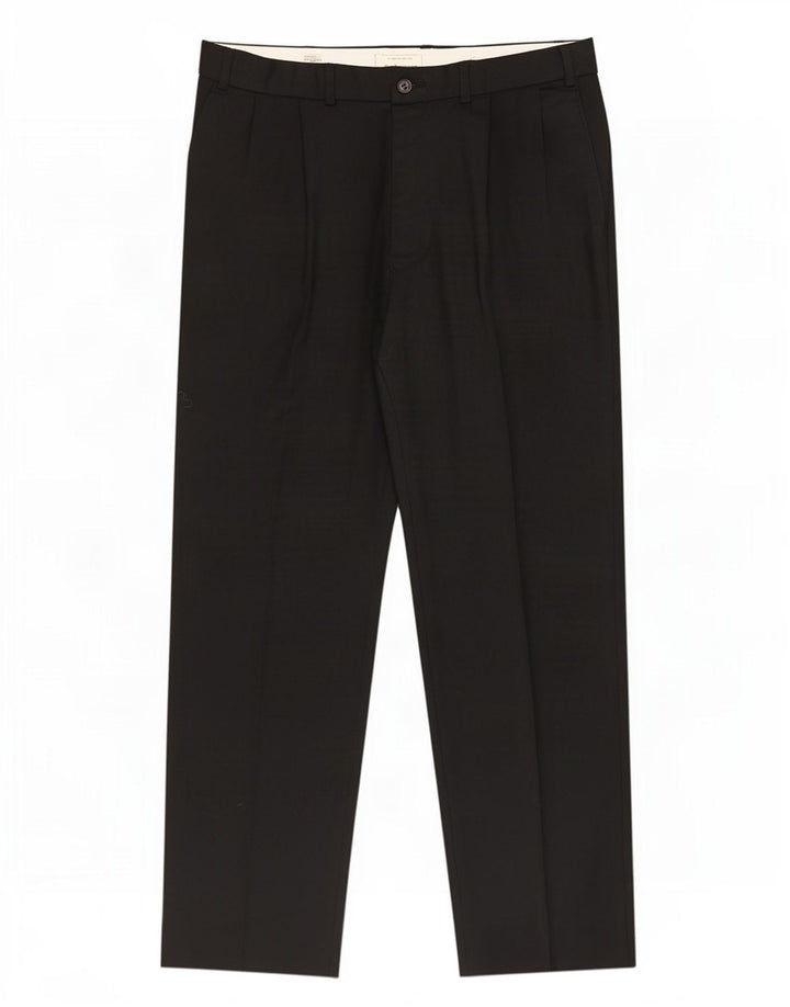 Marks & Spencer Herre St. Michael Pegged Suit Bukser W36 L33 Sort Uld