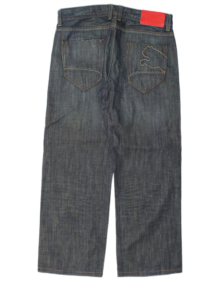 Puma Straight Jeans til mænd W32 L28 Marineblå bomuld