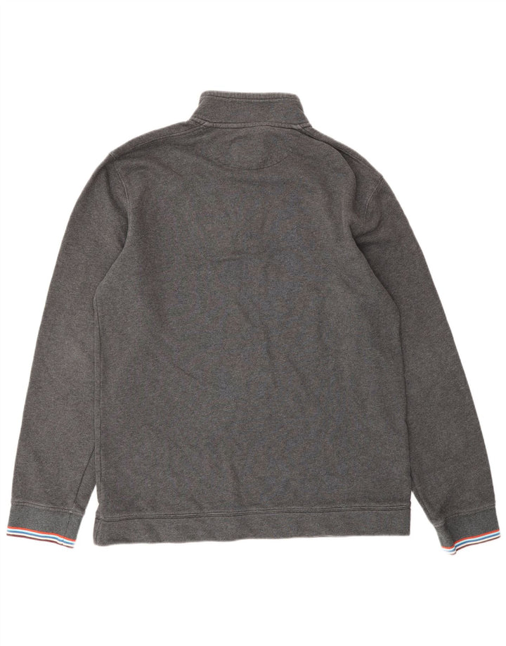 BODEN Mens Zip Neck Sweatshirt Jumper Medium Grey Cotton