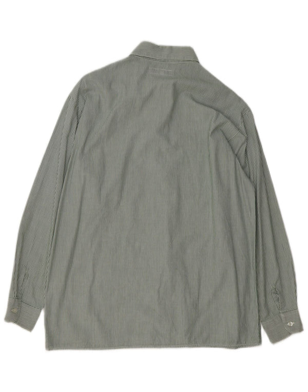 GIORGIO ARMANI Drengeskjorte 11-12 år Grøn nålestribet bomuld