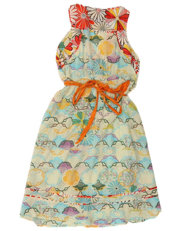 DESIGUAL Womens Graphic A-Line Dress EU 40 Medium Multicoloured Floral