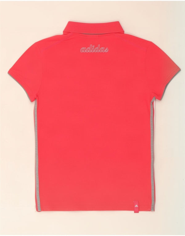 Adidas Graphic Polo Shirt UK 12 Medium Rød Bomuld