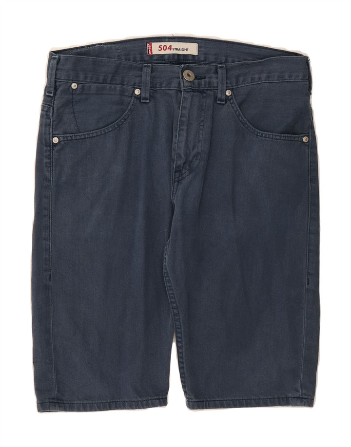 LEVI'S Womens 504 Denim Shorts W30 Medium Navy Blue Cotton Vintage Levi's and Second-Hand Levi's from Messina Hembry 