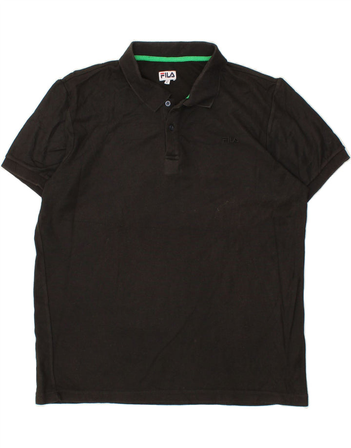 FILA Mens Polo Shirt IT 54 XL Black Cotton Vintage Fila and Second-Hand Fila from Messina Hembry 