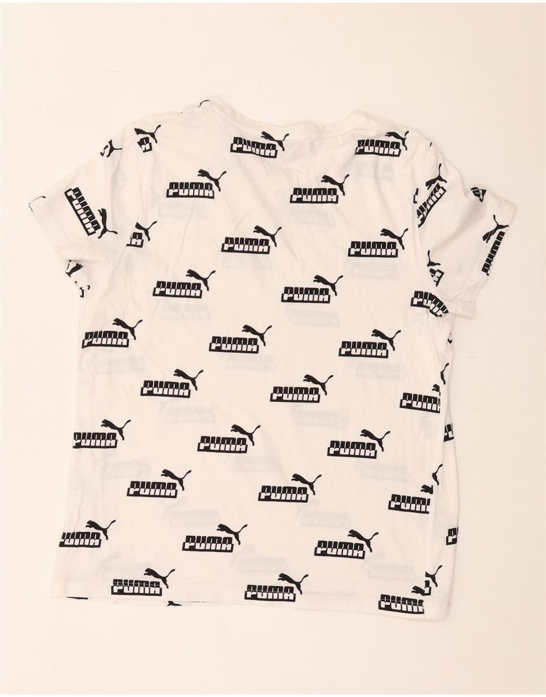 Puma Grafisk T-Shirt Top til kvinder DK 16 Stor Hvid