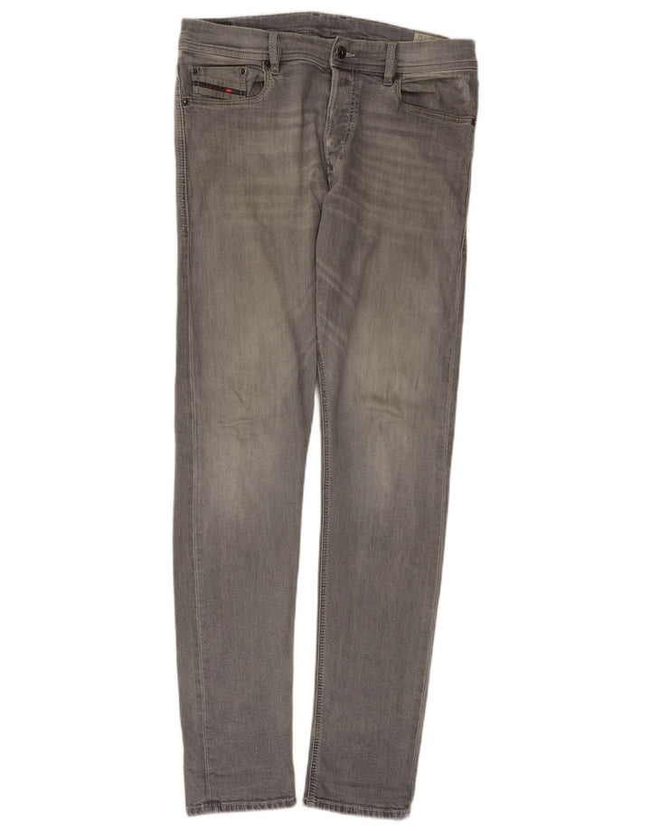 Diesel Herre Tepphar Carrot Slim Jeans W32 L32 Grå Bomuld