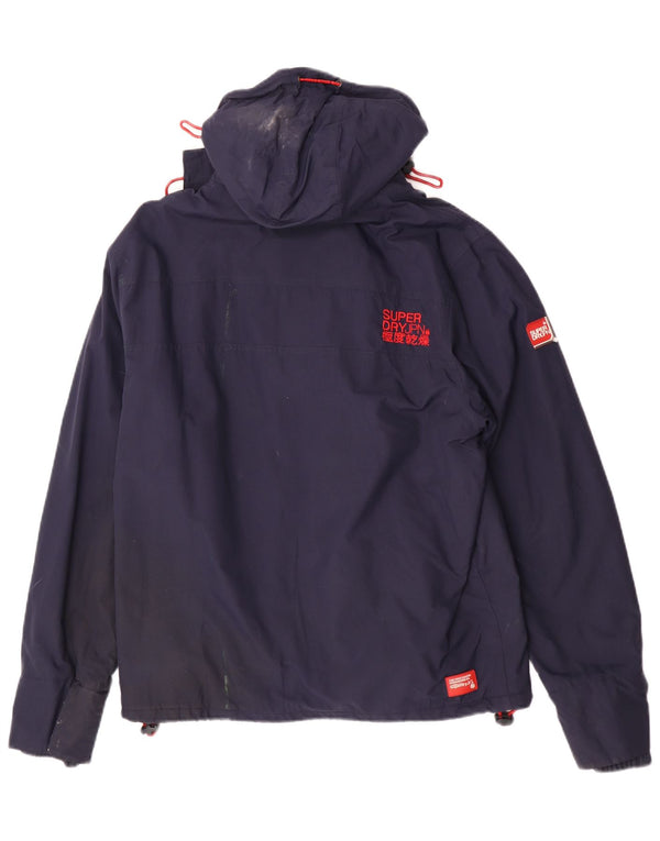 Superdry Windcheater vindjakke med hætte til mænd UK 42 XL Marineblå
