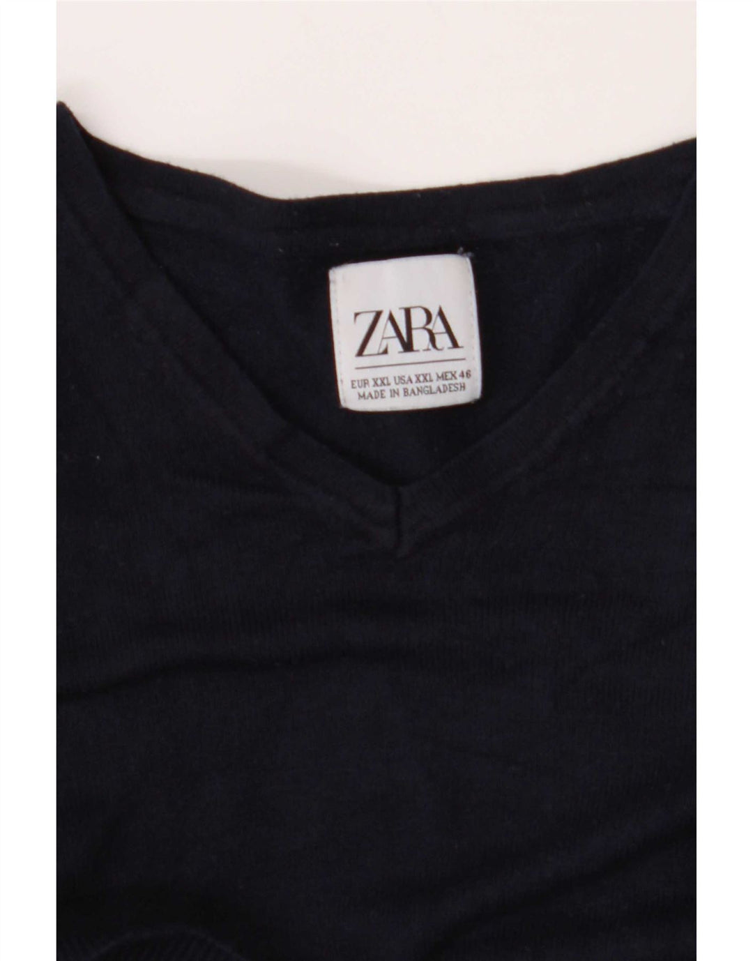 Zara Herre V-hals sweater 2XL marineblå