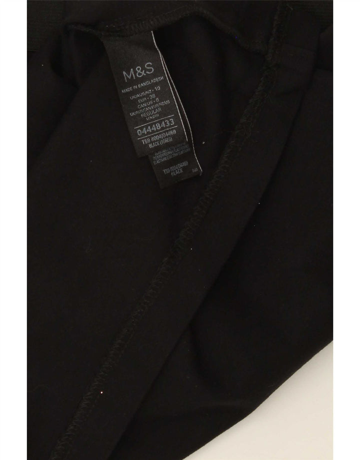 Marks & Spencer A-line nederdel til kvinder UK 10 Small W27 Black Viscose