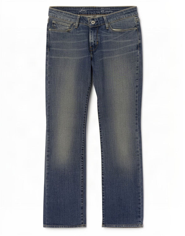 Levi's Dame Demi Curve Straight Jeans W27 L27 Blå Bomuld
