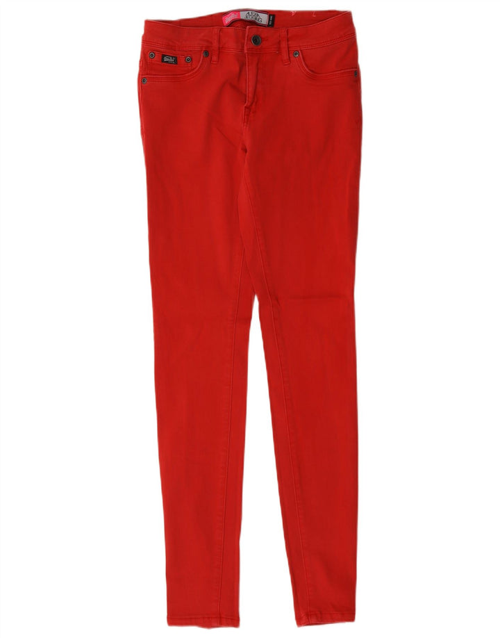 Superdry Alexa Jegging Jeans til kvinder W28 L32 rød bomuld