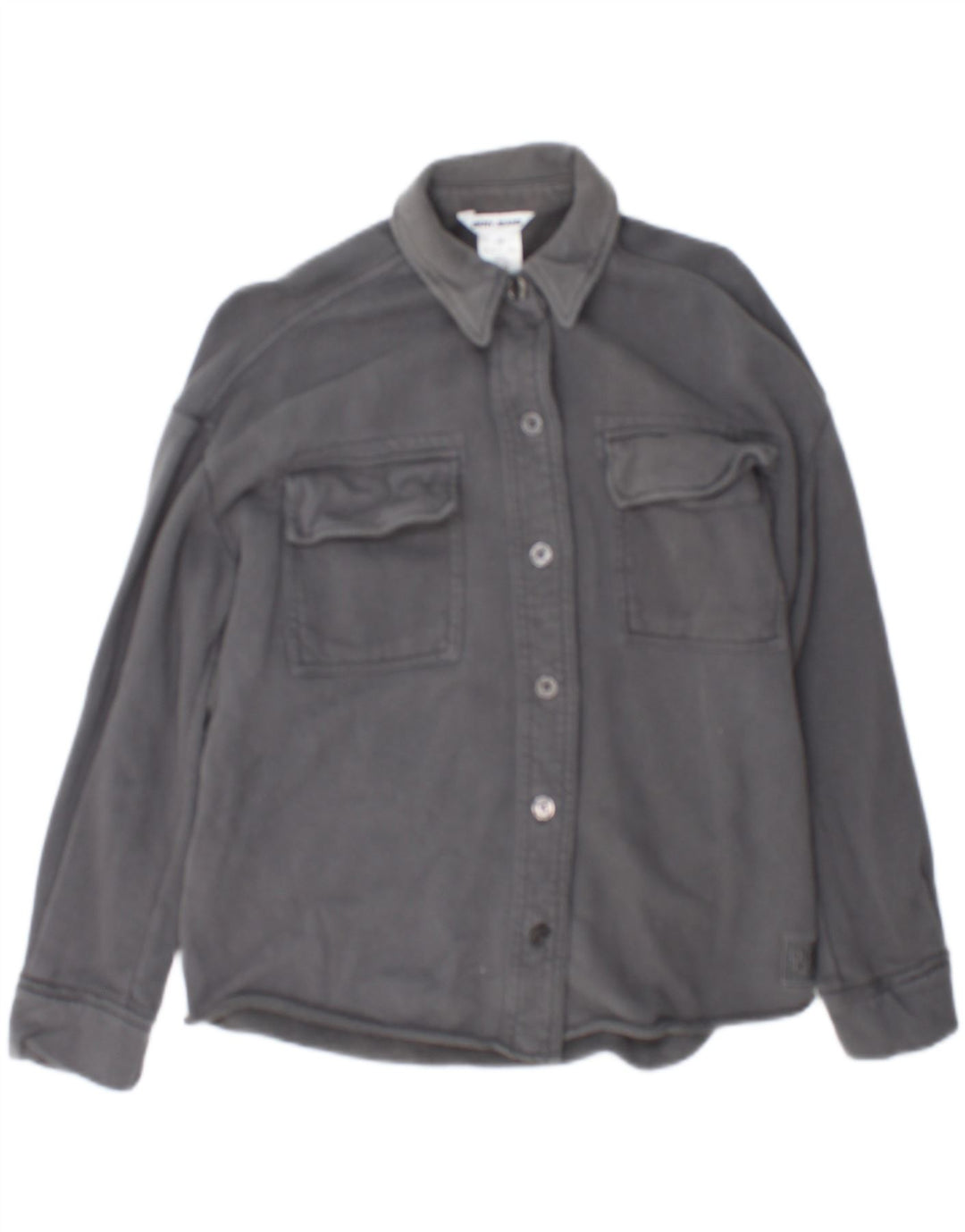 Dkny Womens Overshirt Oversized skjorte UK 2 2XS Grå Bomuld
