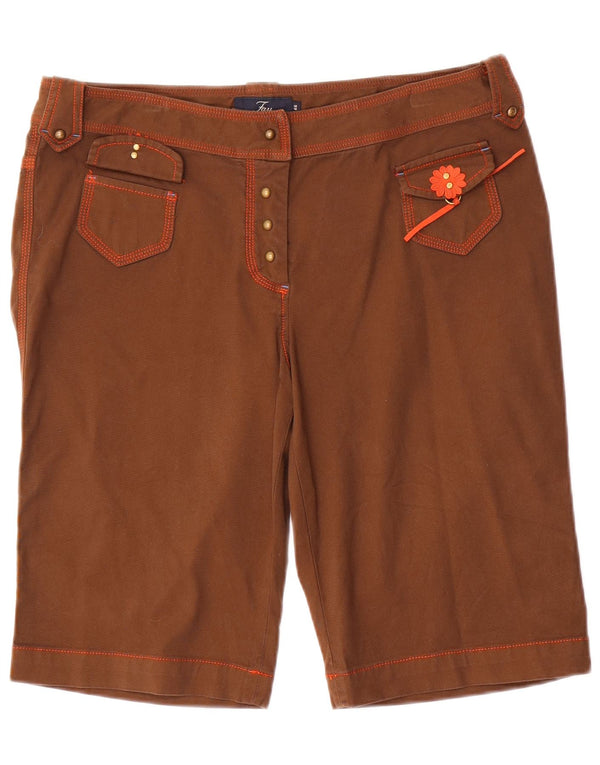 Fay Womens Casual Shorts IT 46 Large W32 Brun Bomuld