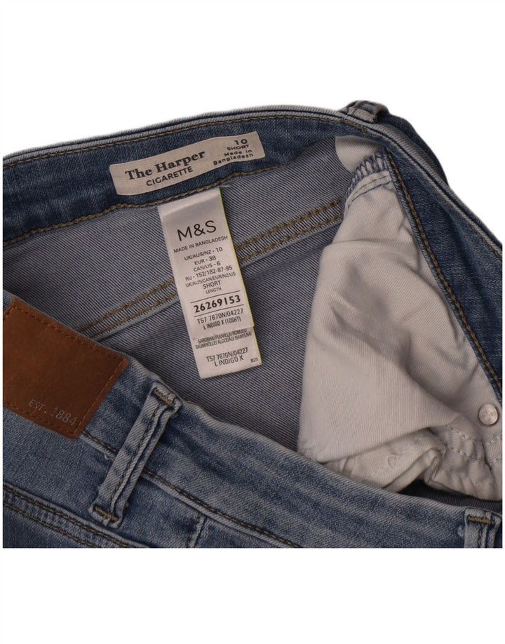 Marks & Spencer Dame The Harper Cropped Jeans UK 10 Small W28 L24 Blue