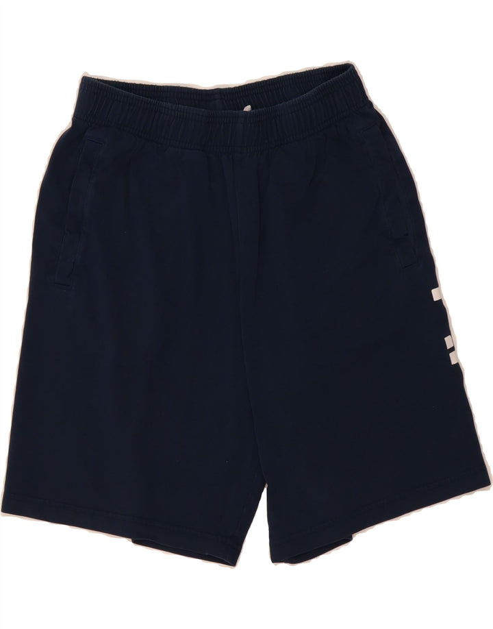 ADIDAS Mens Graphic Sport Shorts Medium Navy Blue Cotton Vintage Adidas and Second-Hand Adidas from Messina Hembry 