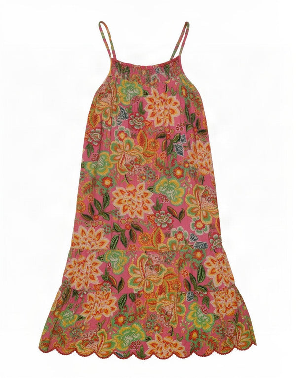 Fat Face Girls Sundress 11-12 Years Multicoloured Floral Cotton