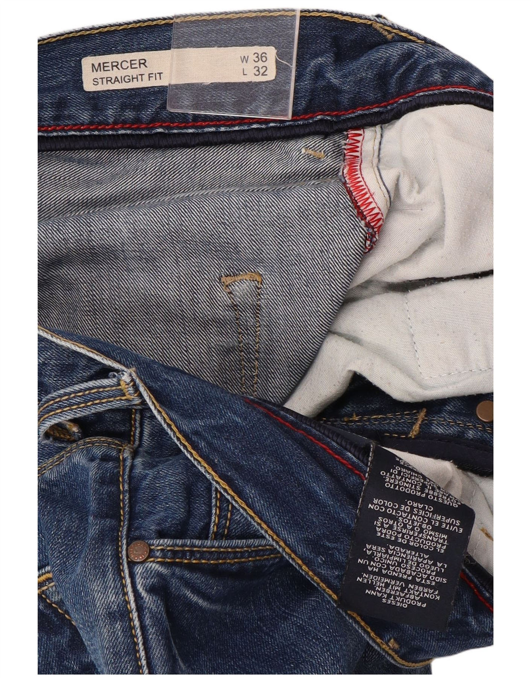 Tommy Hilfiger Herre Mercer Straight Jeans W36 L32 Blå