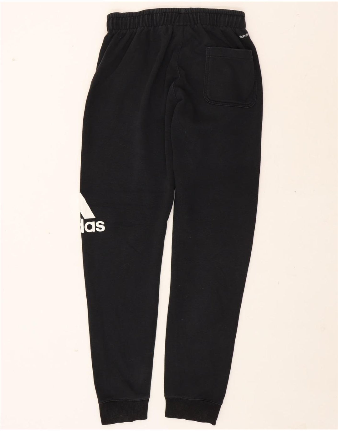 ADIDAS Mens Climalite Graphic Tracksuit Trousers Joggers Small Black Vintage Adidas and Second-Hand Adidas from Messina Hembry 