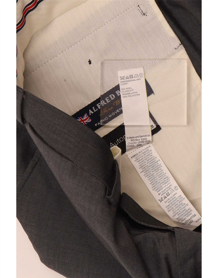 Marks & Spencer Herre Autograph Straight Suit Bukser W38 L29 Grå Uld