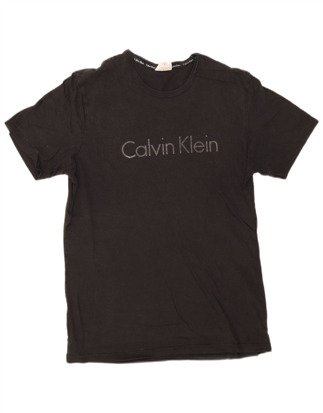 Calvin Klein Herre grafisk T-shirt Top Medium Sort Bomuld