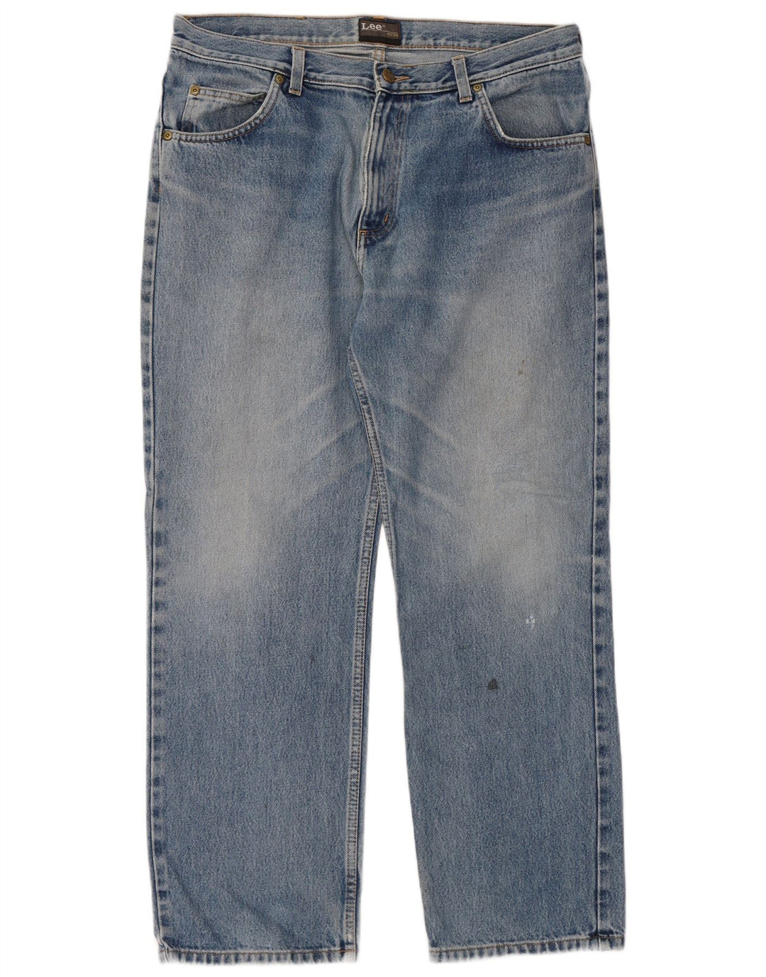 LEE Herre Brooklyn Straight Jeans W36 L30 Blå Bomuld