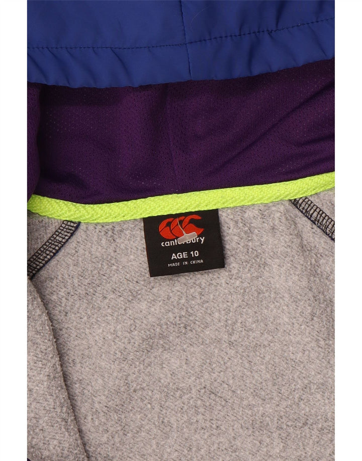 CANTERBURY hættetrøje med lynlås til drenge 9-10 år Grå Colourblock