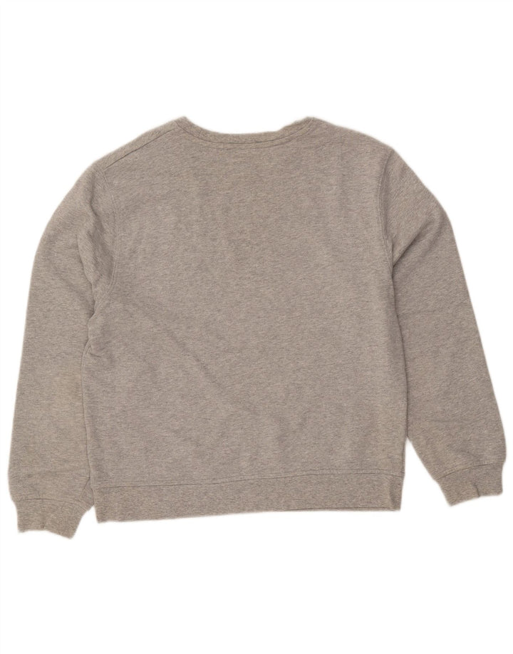 FRANSK FORBINDELSE Dame Grafisk Sweatshirt Jumper UK 10 Lille Grå