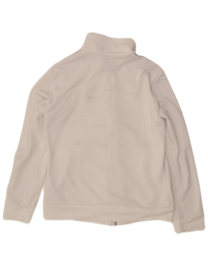 ADIDAS træningsdragt topjakke til kvinder UK 12/14 Medium White Polyester