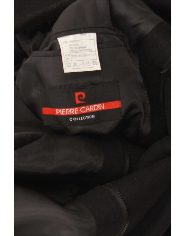 Pierre Cardin Herre Overfrakke IT 54 2XL Sort Uld