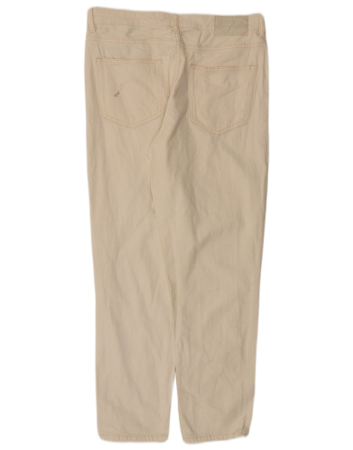 Zara Herre Slim Jeans EU 42 Large W32 L29 Off White Bomuld