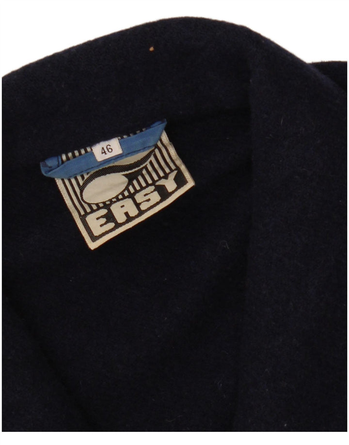 EASY Dame 3/4 ærmer 4 knaps blazerjakke IT 46 Stor marineblå