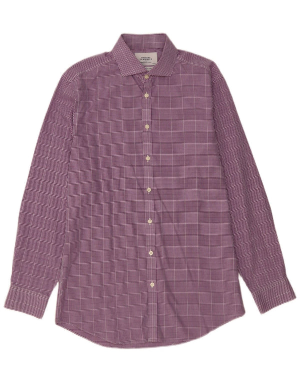 Charles Tyrwhitt Herre Extra Slim Fit Skjorte Str. 41 16 Large Purple Gingham
