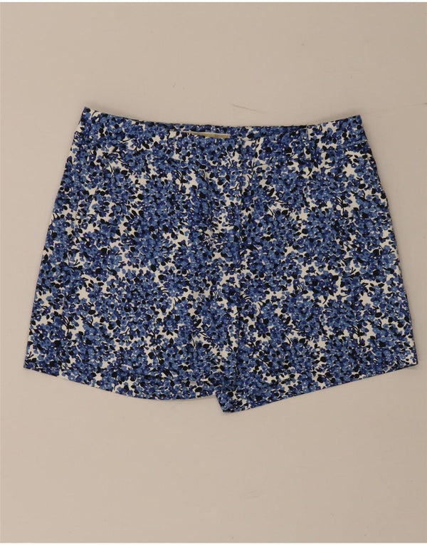 Michael Kors Chino Shorts til kvinder US 2 XS W30 Blue Floral Bomuld