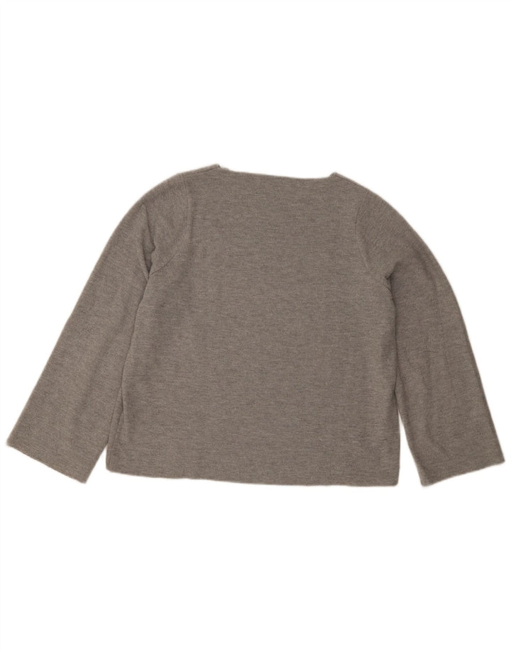 Zara Dame Trafaluc Oversized Top Langærmet UK 10 Lille Grå