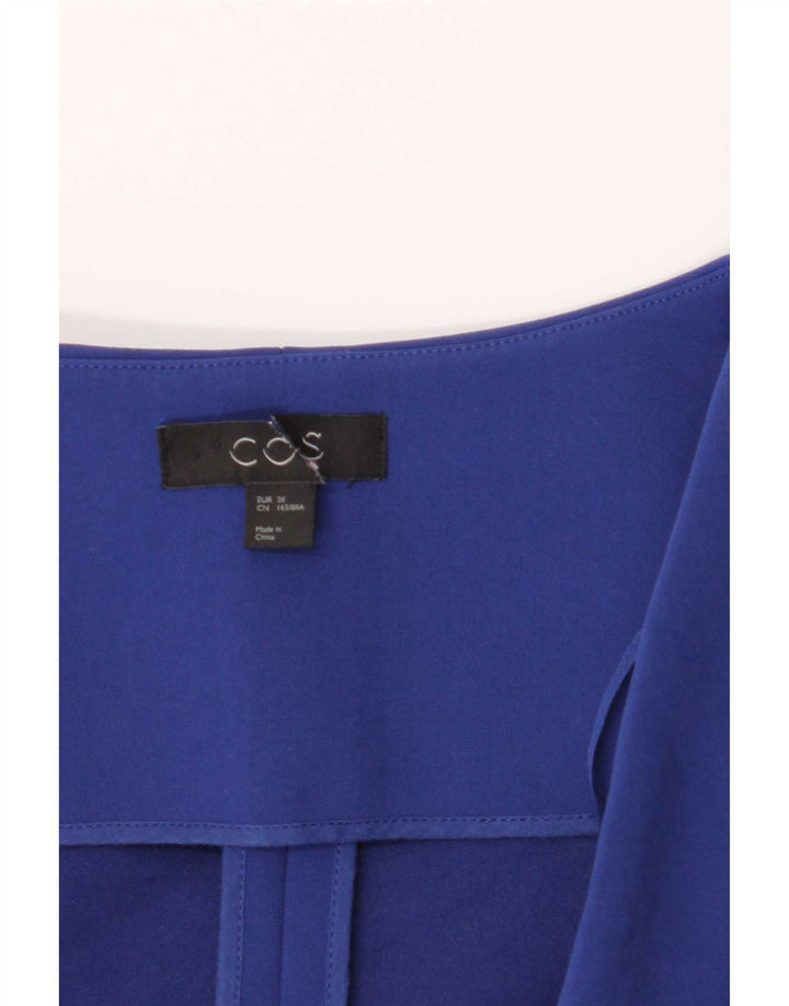 Cos Dame slå-om-kjole EU 38 Medium Blue Polyester