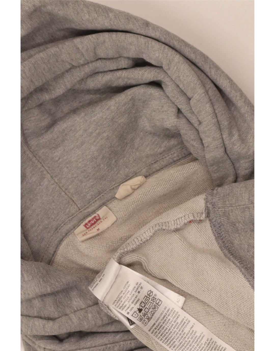 Levi's Dame Oversized hættetrøje Jumper UK 14 Medium Grey Floral Bomuld