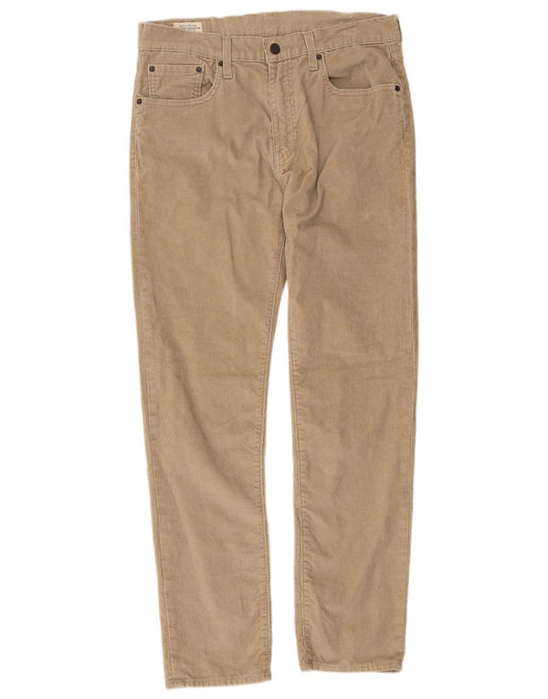 Levi's Herre 502 tilspidsede fløjlsbukser W32 L32 Beige bomuld