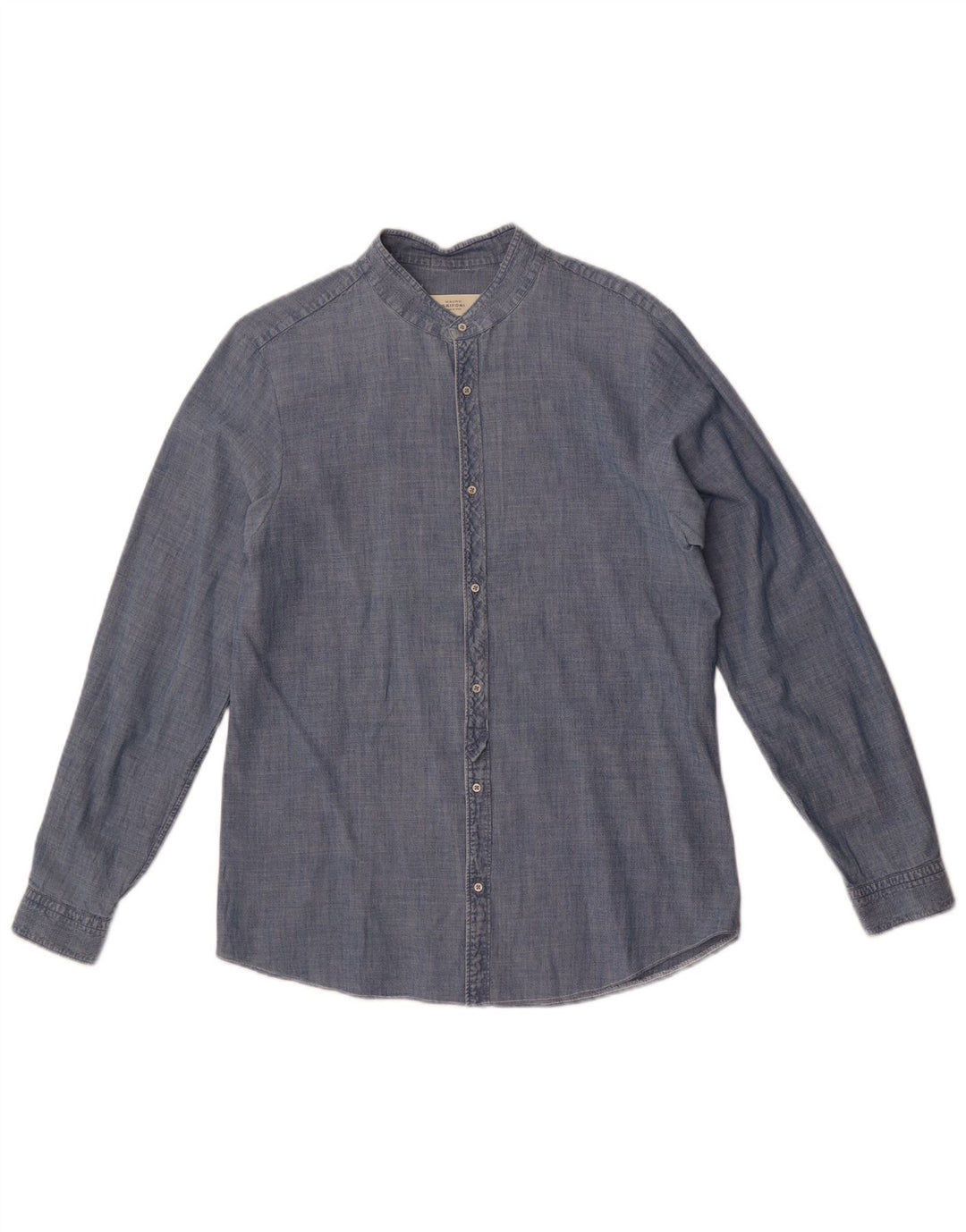 Mauro Grifoni Herre Denim skjorte Størrelse 42 16 1/2 Stor Blå