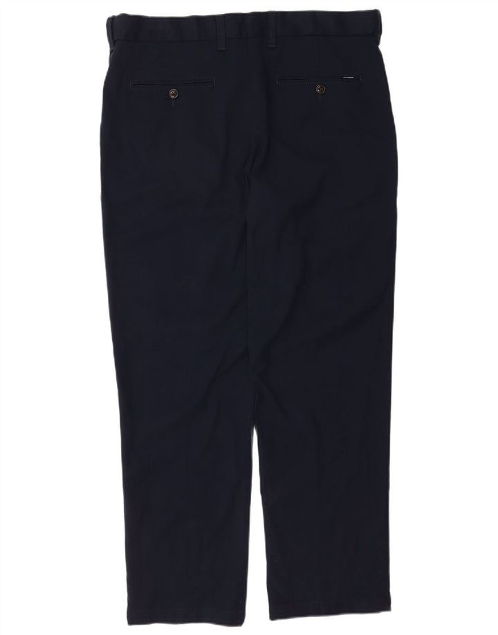 Marks & Spencer Straight Suit Bukser til mænd W36 L27 Marineblå polyester