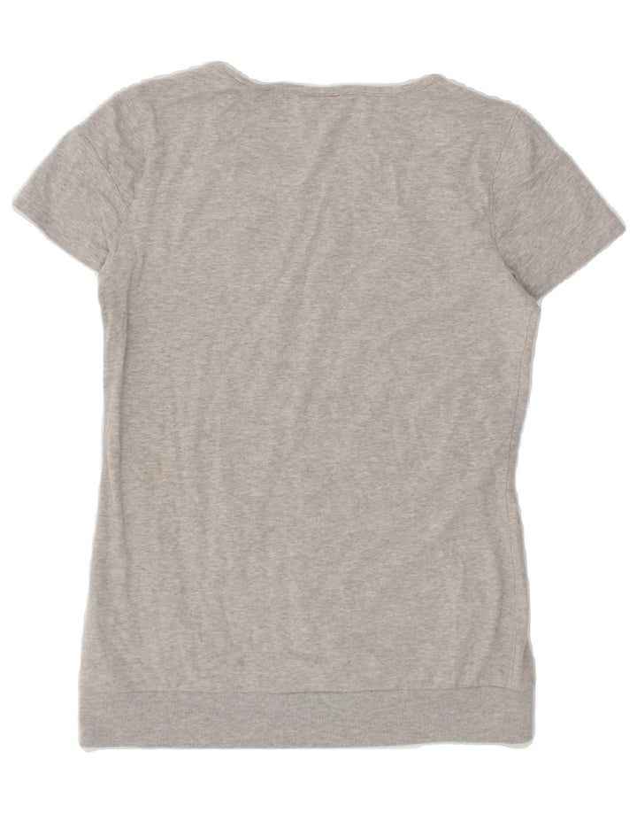ADIDAS Womens Graphic T-Shirt Top UK 14 Medium  Grey Cotton Vintage Adidas and Second-Hand Adidas from Messina Hembry 