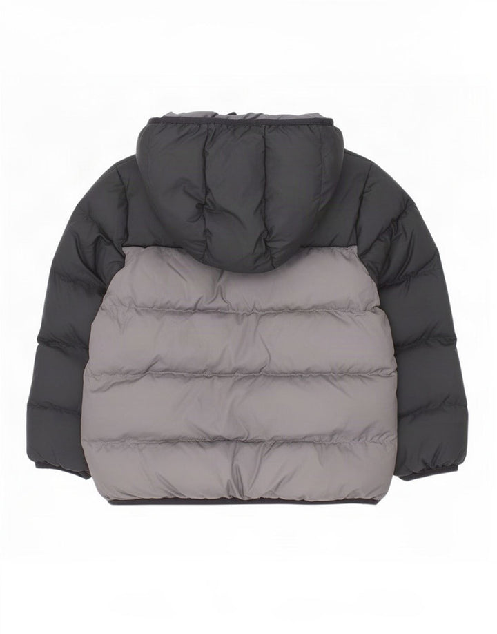 Adidas drenge hættepolstret jakke 6-7 år Sort Colourblock Polyester