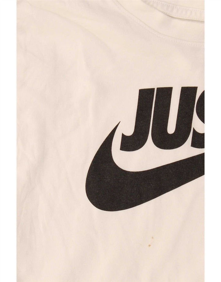 Nike grafisk T-shirt top til mænd, stor hvid bomuld