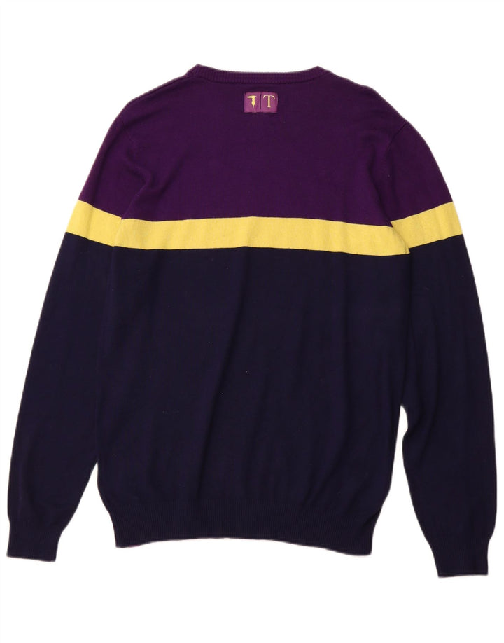 TRUSSARDI JUNIOR Boys Crew Neck Jumper Sweater 15-16 Years Navy Blue